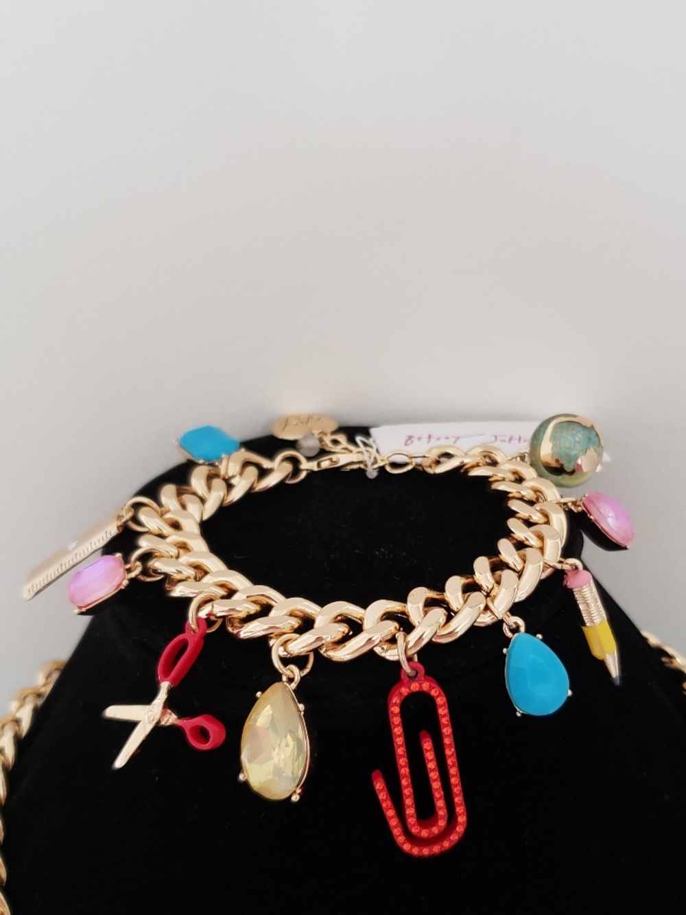 Betsey Johnson Back To School Charm Statement Bracelet
